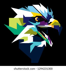 Colorfully Eagle Head