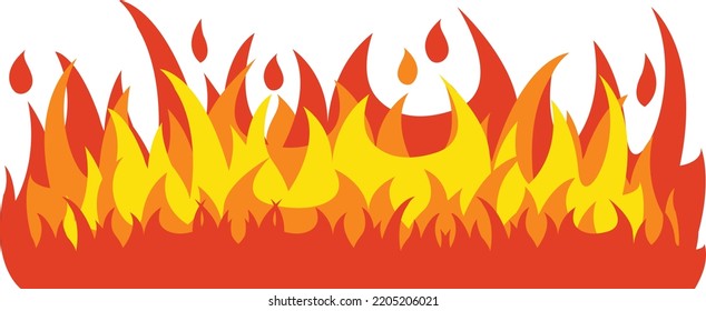 colorfully fire and flames vector image
