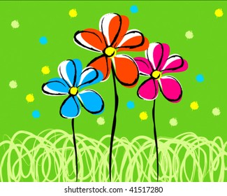 Colorfully flowers