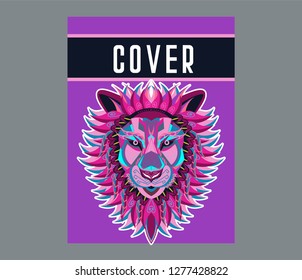 Colorfully Lion. Lion Logo. Creative Artwork - Vector 