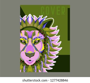 Colorfully Lion. Lion Logo. Creative Artwork - Vector 