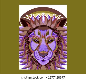Colorfully Lion. Lion Logo. Creative Artwork - Vector 