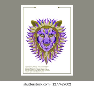Colorfully Lion. Lion Logo. Creative Artwork - Vector 