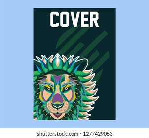Colorfully Lion. Lion Logo. Creative Artwork - Vector 