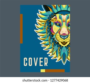 Colorfully Lion. Lion Logo. Creative Artwork - Vector 