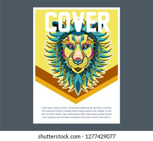 Colorfully Lion. Lion Logo. Creative Artwork - Vector 