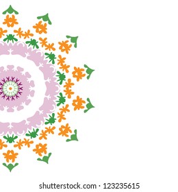 Colorfully mandala card