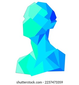 Silueta de wpap colorida de un hombre