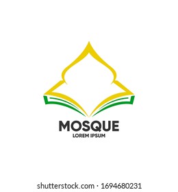 Colorfuly Mosque Logo icon vector Illustration design template