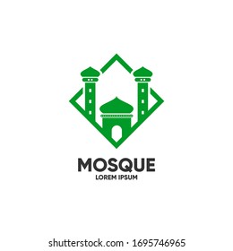 Colorfuly Mosque Logo icon vector Illustration design template
