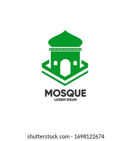 Colorfuly Mosque Logo icon vector Illustration design template