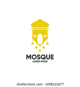 Colorfuly Mosque Logo icon vector Illustration design template