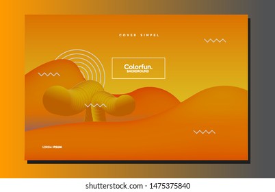 Colorfun background with gradient simpel