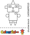 Coloring Activity Basic Shapes Robot