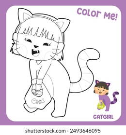 Actividad para colorear para niños. Hoja de trabajo para colorear imprimible educativo. Practicar habilidades motoras finas para los niños