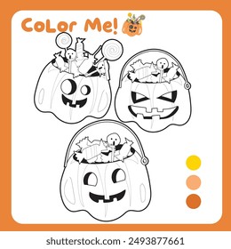 Actividad para colorear para niños. Hoja de trabajo para colorear imprimible educativo. Practicar habilidades motoras finas para los niños