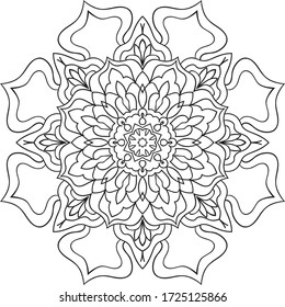 Coloring for adult anti-stress / mandala / indium. circular pattern / ethnic patterns / Boho/ Zentangl 