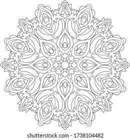 Coloring for adult anti-stress / mandala / indium. circular pattern / ethnic patterns / Boho/ Zentangl 