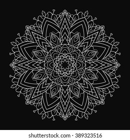 Coloring for adult anti-stress / mandala / indium. circular pattern / ethnic patterns / Boho/ Zentangl Tattoo style t-shirt, card /