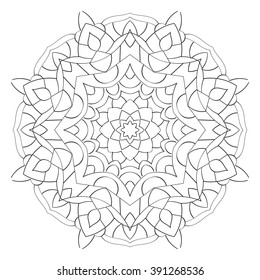 Coloring for adult anti-stress / mandala / indium. circular pattern / ethnic patterns / Boho/ Zentangl Tattoo style t-shirt, card /