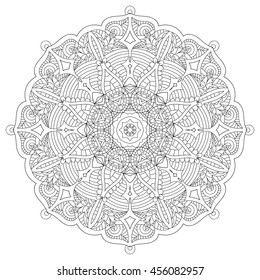 Coloring for adult anti-stress / mandala / indium. circular pattern / ethnic patterns / Boho/ Zentangl Tattoo style t-shirt, card 