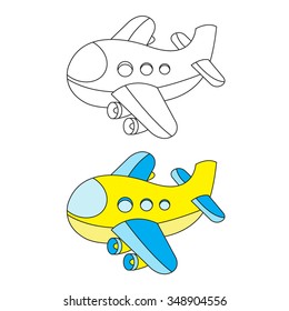 Coloring Airplane for Kid 
