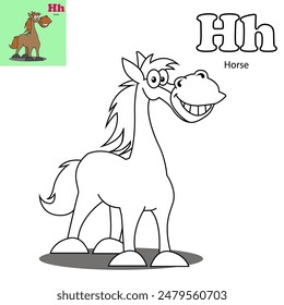 Dibujo animado del alfabeto para colorear Vector ABC