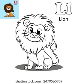 Coloring alphabet cartoon ABC vector