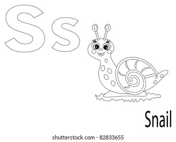 Coloring Alphabet for Kids, S