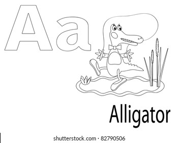 Coloring Alphabet for Kids,A
