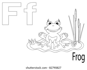 Coloring Alphabet Kidsf Stock Vector (Royalty Free) 82790827 | Shutterstock