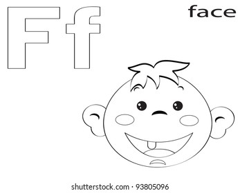 Coloring Alphabet Kidsf Stock Vector (Royalty Free) 93805096 | Shutterstock