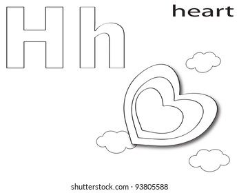 Coloring Alphabet for Kids,H