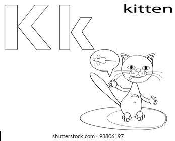Coloring Alphabet for Kids,K
