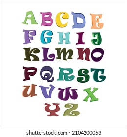 Diseño de vector de letras de coloración para niños