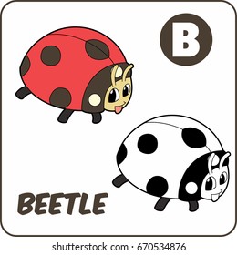 coloring animal. coloring beetle