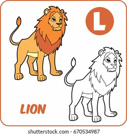 coloring animal. coloring lion
