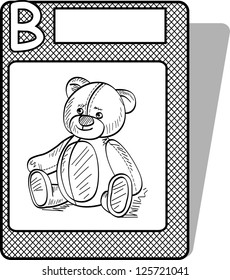 Coloring Animal themed alphabet B