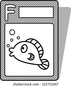 Coloring Animal themed alphabet F