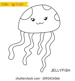 Coloring animal worksheet page. Educational printable colouring worksheet. Preschool worksheet. Black and white vector illustration. Motor skills education.