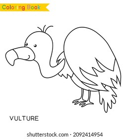 Coloring animal worksheet page. Educational printable colouring worksheet. Preschool worksheet. Black and white vector illustration. Motor skills education