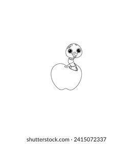 coloring animals with black and white outlines illustration