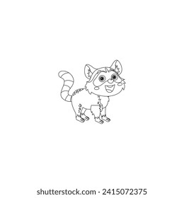 colorear animales con ilustración de contornos en blanco y negro
