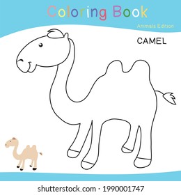 Página de la hoja de cálculo de colorear animales. Hoja de trabajo de coloreado educativo imprimible. Hoja de cálculo adicional para niños. Ilustración vectorial en blanco y negro.