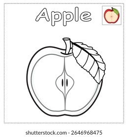coloring apple. coloring fruit. coloring pages for kids object 