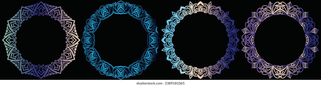coloring art frame pattern design.