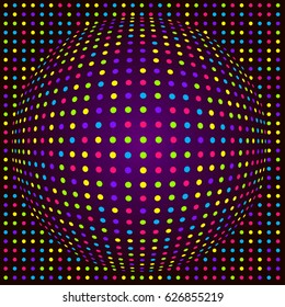 Coloring Background. Optical illusion. Use for posters, covers, flyers, postcards, banner designs