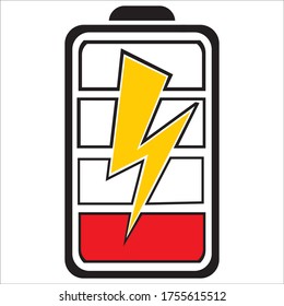 logotipo del icono de carga de batería de color