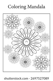 Colorear hermoso fondo de mandala decorativo