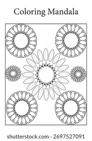 Färbung schöne dekorative Mandala Hintergrund